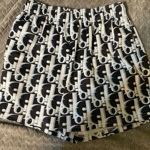 Dior Black and White Athletic Shorts